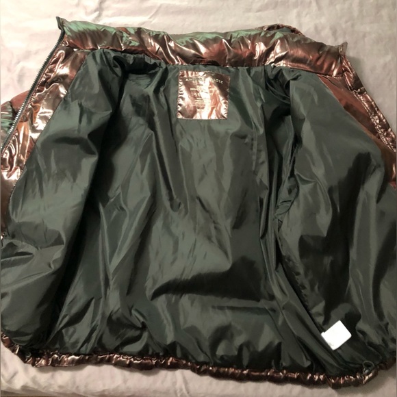 American Eagle shiny puffer coat M - Picture 6 of 15